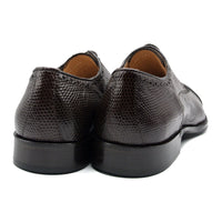 Giovanni Teju Lizard Lace Up with Micro Perf Detail in Brown by Zelli Italia