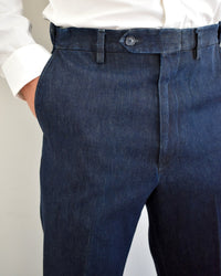 Classic Dress Denim Pant (Self Sizer Plain Front - Regular & Long Rise) by Berle