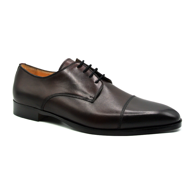 Enzo Italian Calfskin Lace Up in Black Cherry by Zelli Italia