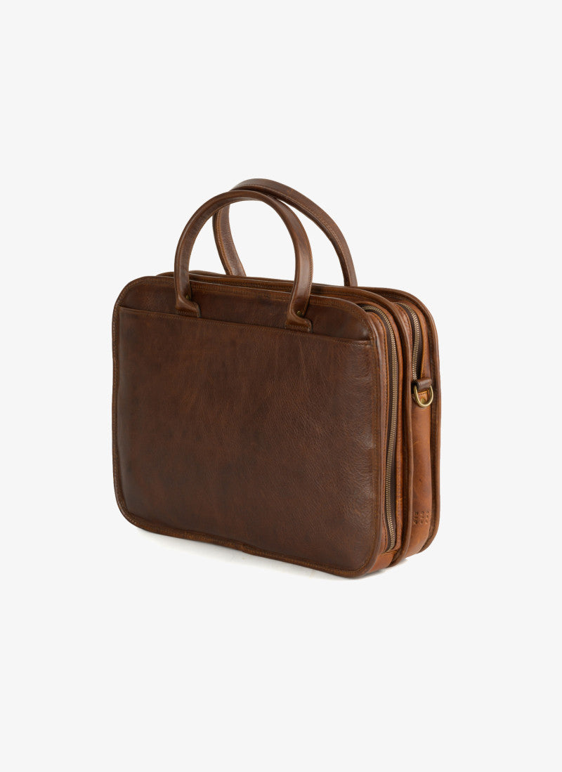 Miller Standard Attache in Titan Milled Brown by Moore & Giles