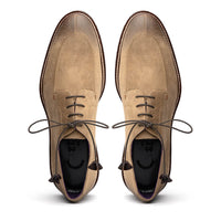 Campo Italian Sueded Goatskin Blucher with Seal Wax Finish in Oak by Zelli Italia