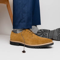 Campo Italian Sueded Goatskin Blucher in Tobacco by Zelli Italia