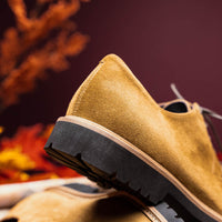 Campo Italian Sueded Goatskin Blucher in Tobacco by Zelli Italia