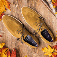 Campo Italian Sueded Goatskin Blucher in Tobacco by Zelli Italia