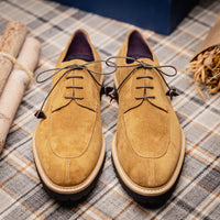 Campo Italian Sueded Goatskin Blucher in Tobacco by Zelli Italia