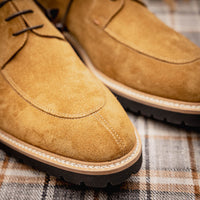 Campo Italian Sueded Goatskin Blucher in Tobacco by Zelli Italia