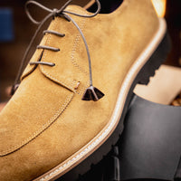Campo Italian Sueded Goatskin Blucher in Tobacco by Zelli Italia