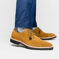 Campo Italian Sueded Goatskin Blucher in Tobacco by Zelli Italia