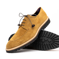 Campo Italian Sueded Goatskin Blucher in Tobacco by Zelli Italia