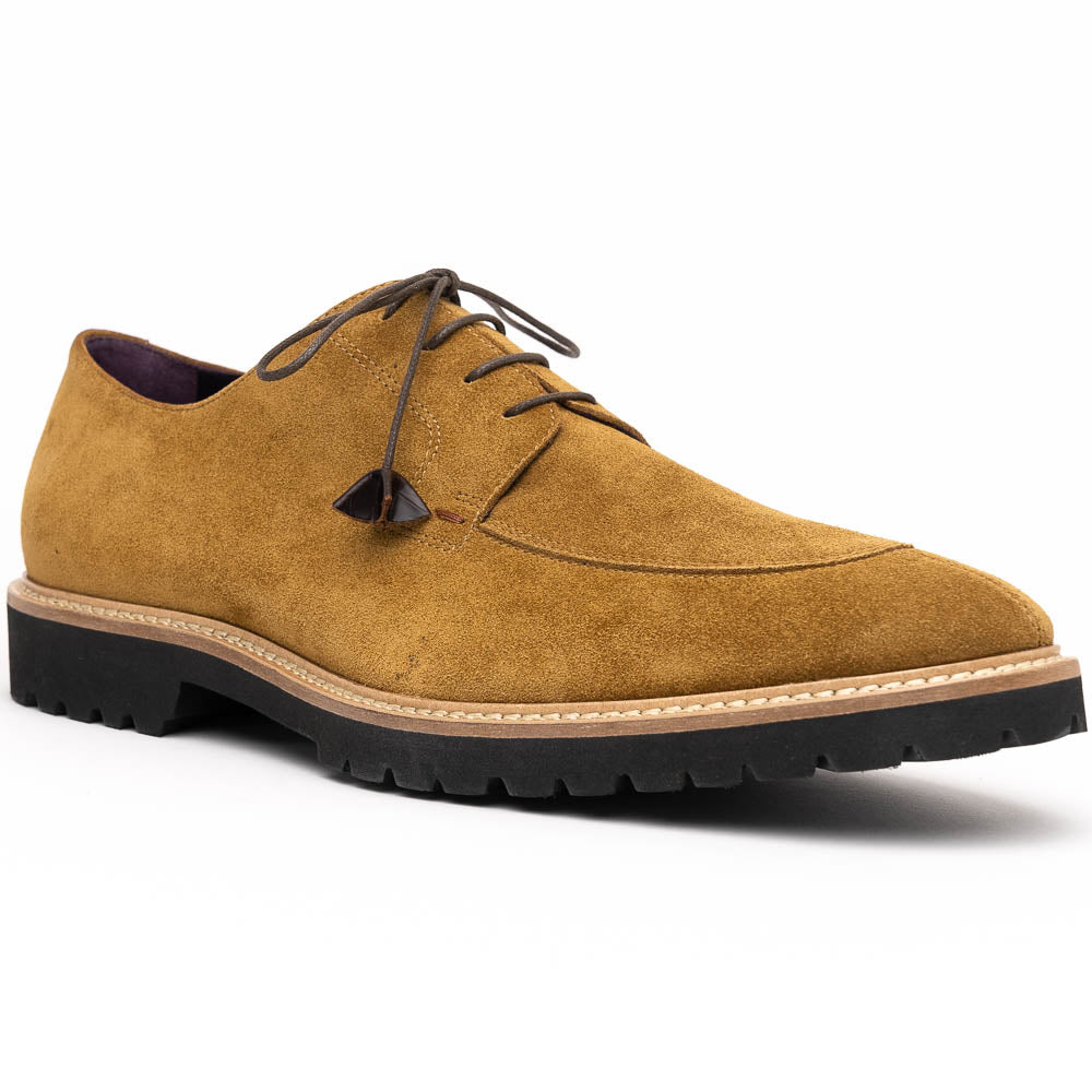 Campo Italian Sueded Goatskin Blucher in Tobacco by Zelli Italia