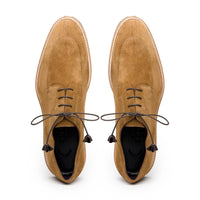 Campo Italian Sueded Goatskin Blucher in Tobacco by Zelli Italia