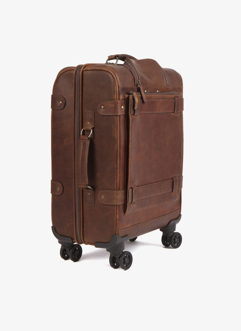 Parker Carry-On Suitcase in Baldwin Oak Leather by Moore & Giles