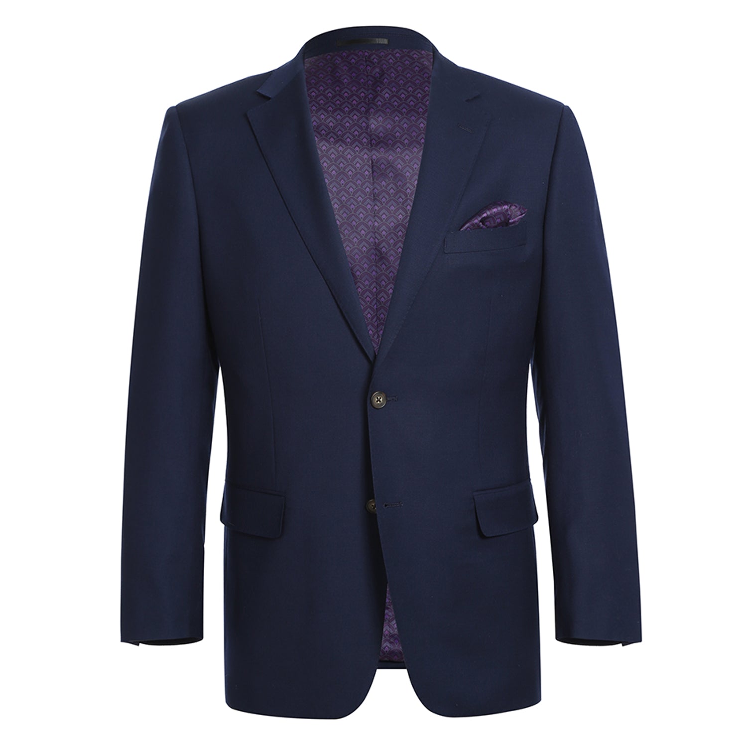 Super 140s Wool Single Breasted CLASSIC FIT Blazer in Blue Navy (Short, Regular, and Long Available) by Renoir