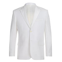 Linen Blend 2-Button SLIM FIT Suit in White (Short, Regular, and Long Available) by Alessandro Vitello X Renoir