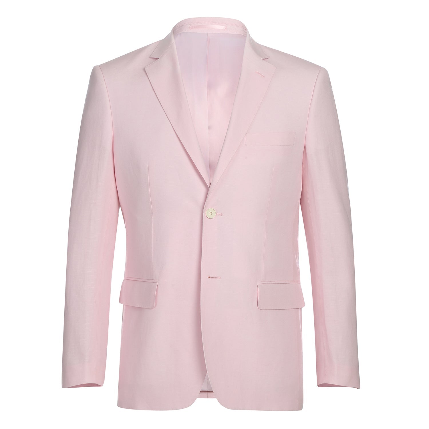 Linen Blend 2-Button SLIM FIT Suit in Pale Pink (Short, Regular, and Long Available) by Alessandro Vitello X Renoir