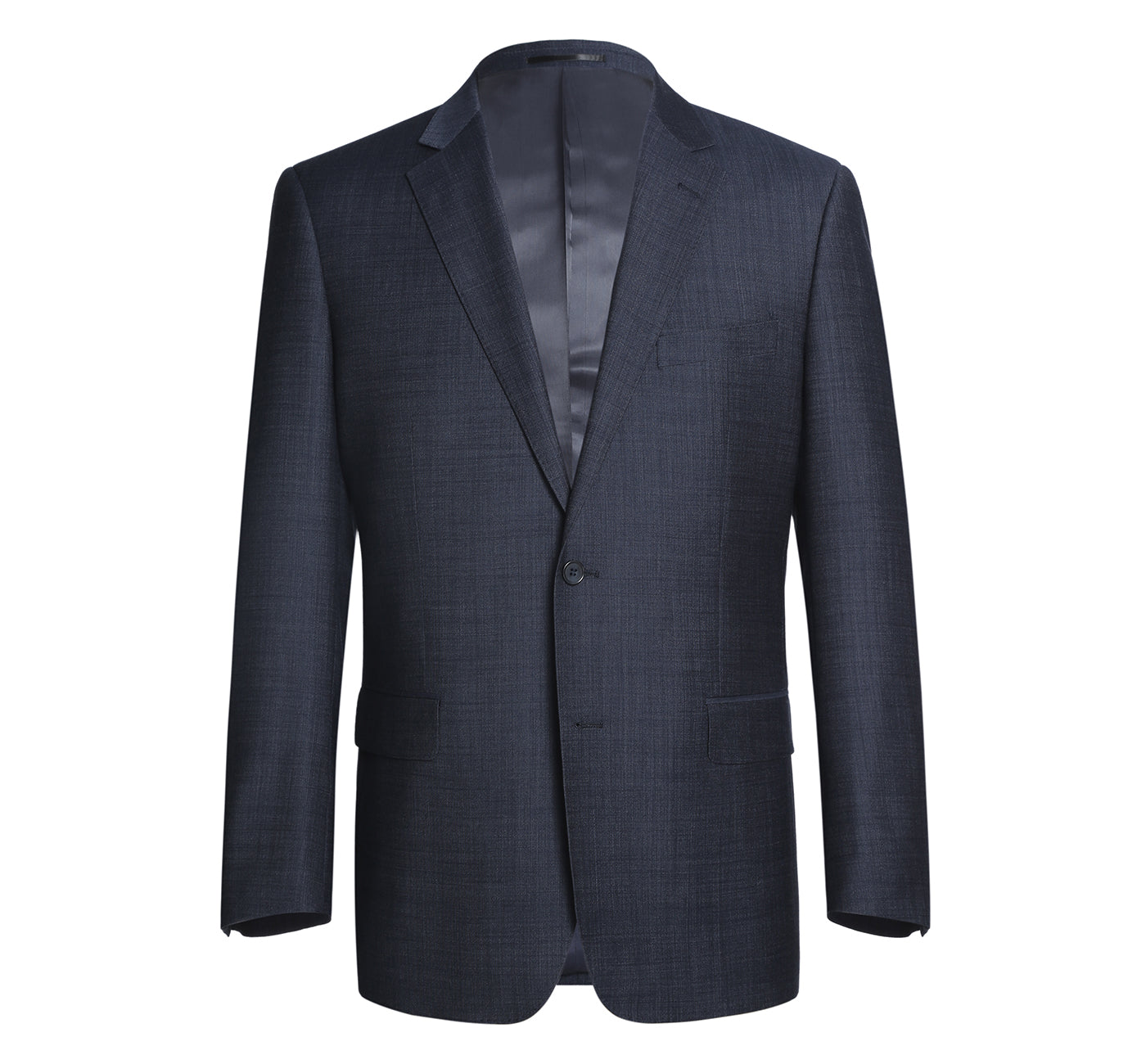 Navy Micro Birdseye Stretch Wool 2-Button CLASSIC FIT Suit (Short, Regular, and Long Available) by Renoir
