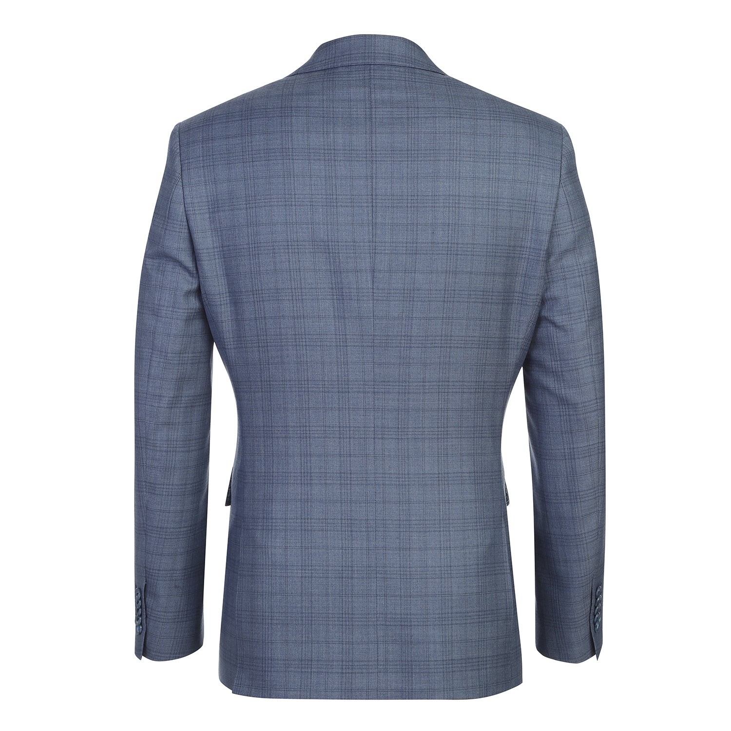 Wool Stretch Single Breasted SLIM FIT Suit in Ink Blue Check (Short, Regular, and Long Available) by English Laundry
