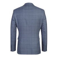Wool Stretch Single Breasted SLIM FIT Suit in Ink Blue Check (Short, Regular, and Long Available) by English Laundry