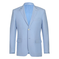Linen Blend 2-Button SLIM FIT Suit in Sky Blue (Short, Regular, and Long Available) by Alessandro Vitello X Renoir