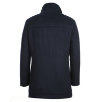 Wool Blend SLIM FIT Short Overcoat with Zip-Out Lining in Navy (Regular, Short, & Long Lengths) by English Laundry