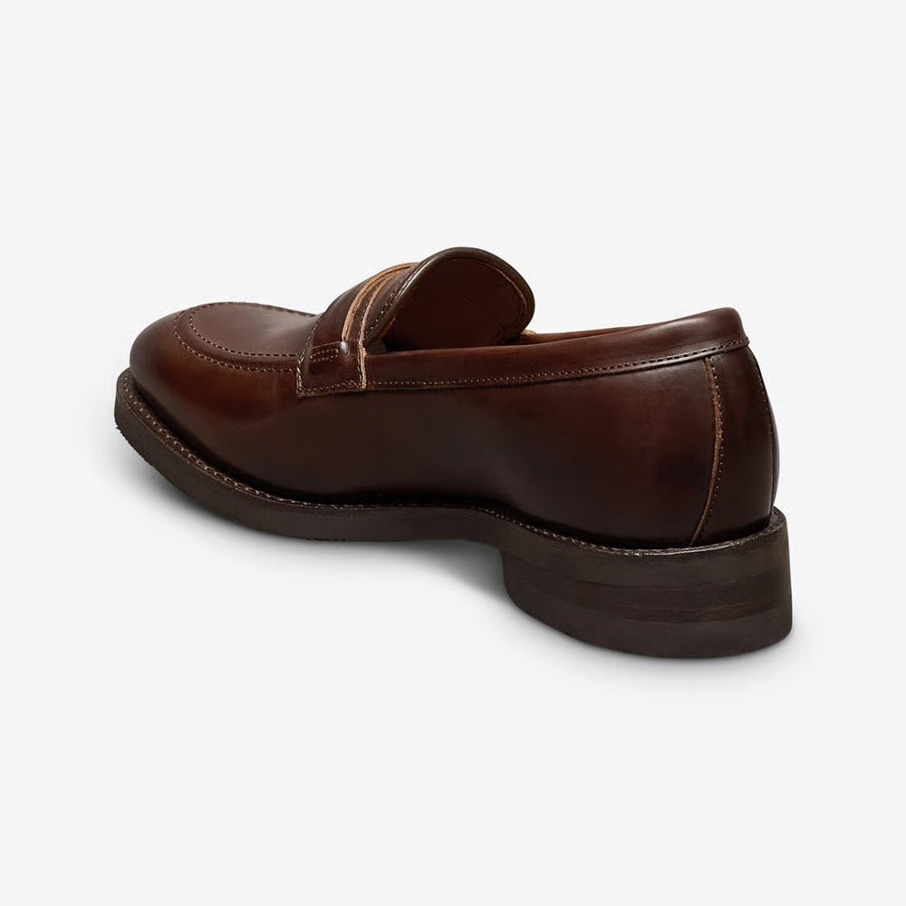 Rollins Dress Buckle Loafer in Dark Brown Leather by Allen Edmonds