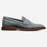 Randolph Verse Penny Loafer in Steel Blue Suede by Allen Edmonds