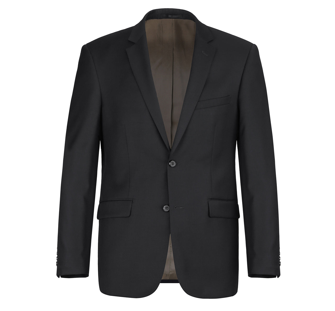 Super 140s Stretch Wool 2-Button CLASSIC FIT Suit in Black (Short, Regular, and Long Available) by Renoir
