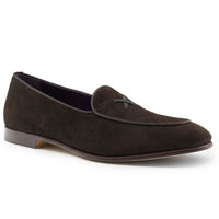 X Italian Sueded Goatskin Loafer in Nicotine by Zelli Italia