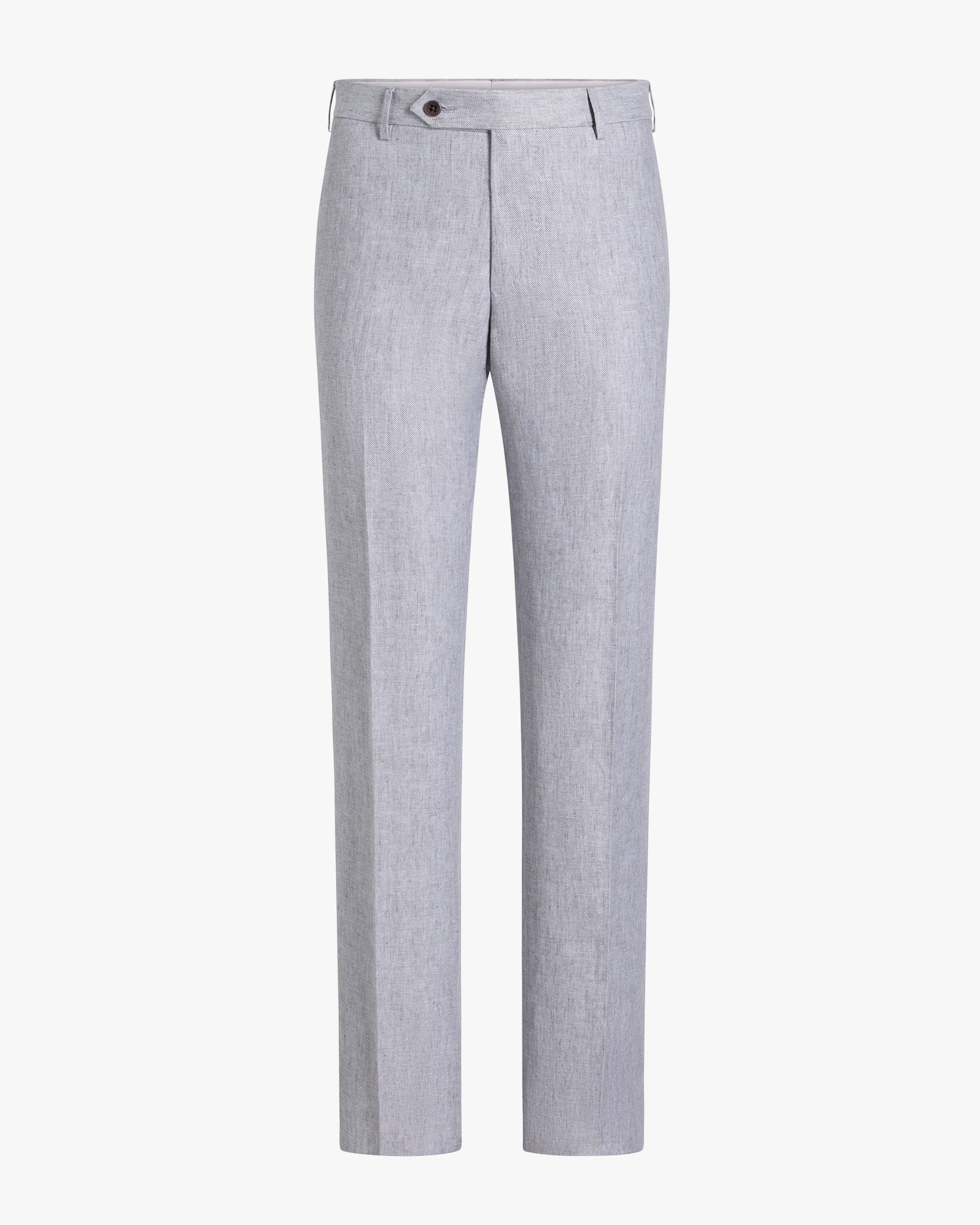 Parker Subalpino Italian Linen Trouser in Light Grey (Modern Straight Fit) by Zanella