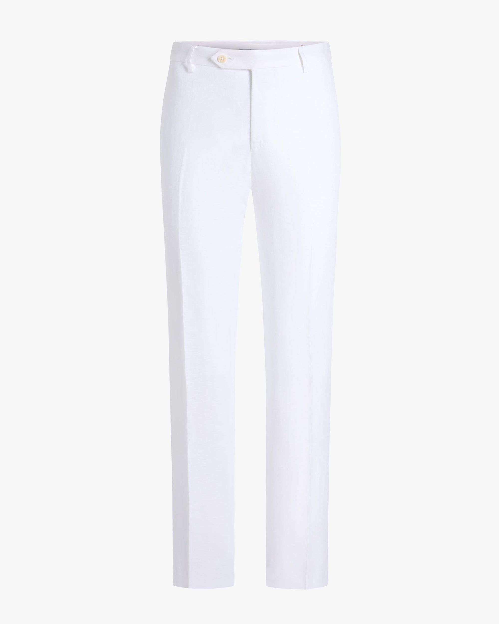 Parker Subalpino Italian Linen Trouser in Optic White (Modern Straight Fit) by Zanella