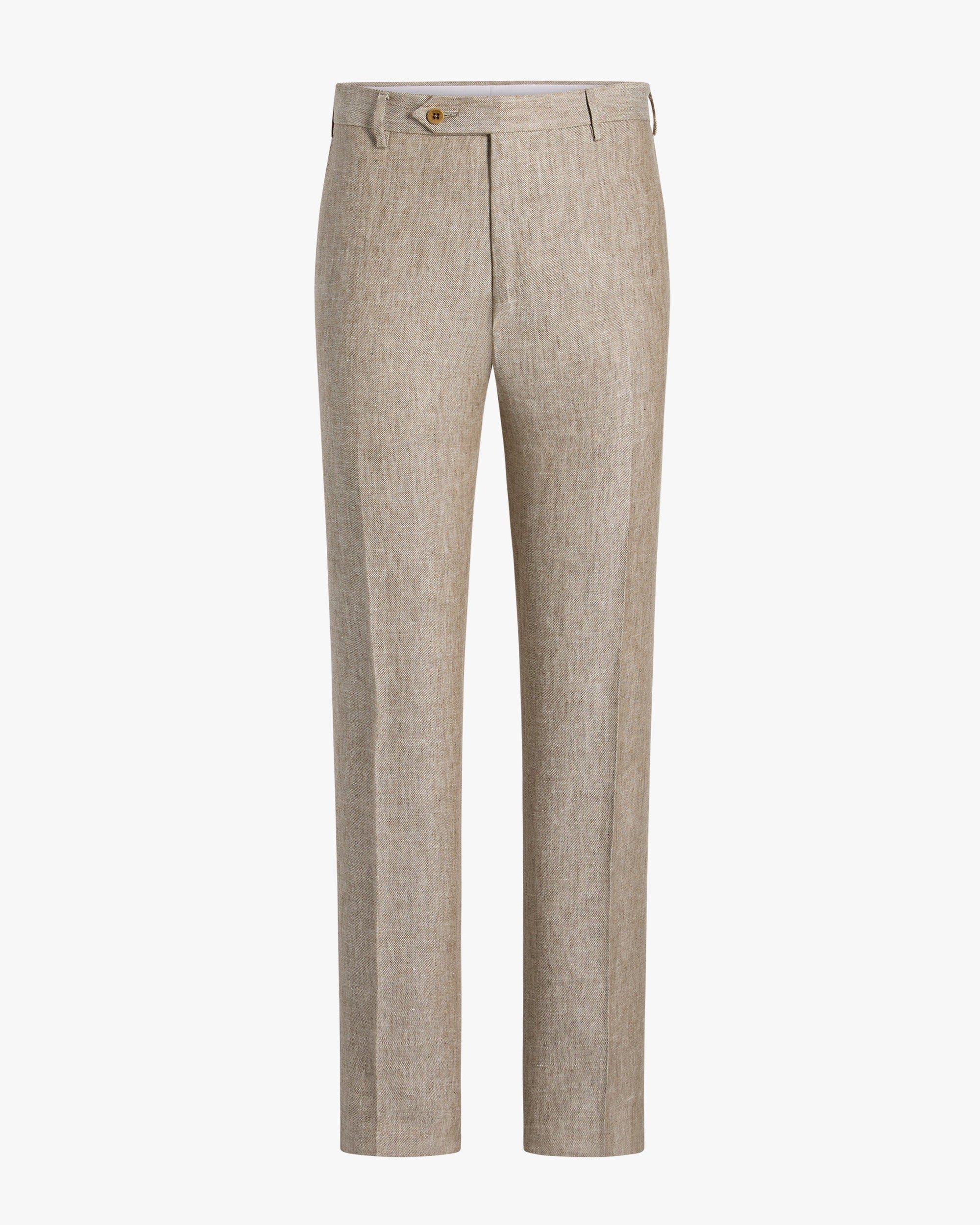 Parker Subalpino Italian Linen Trouser in Sand (Modern Straight Fit) by Zanella