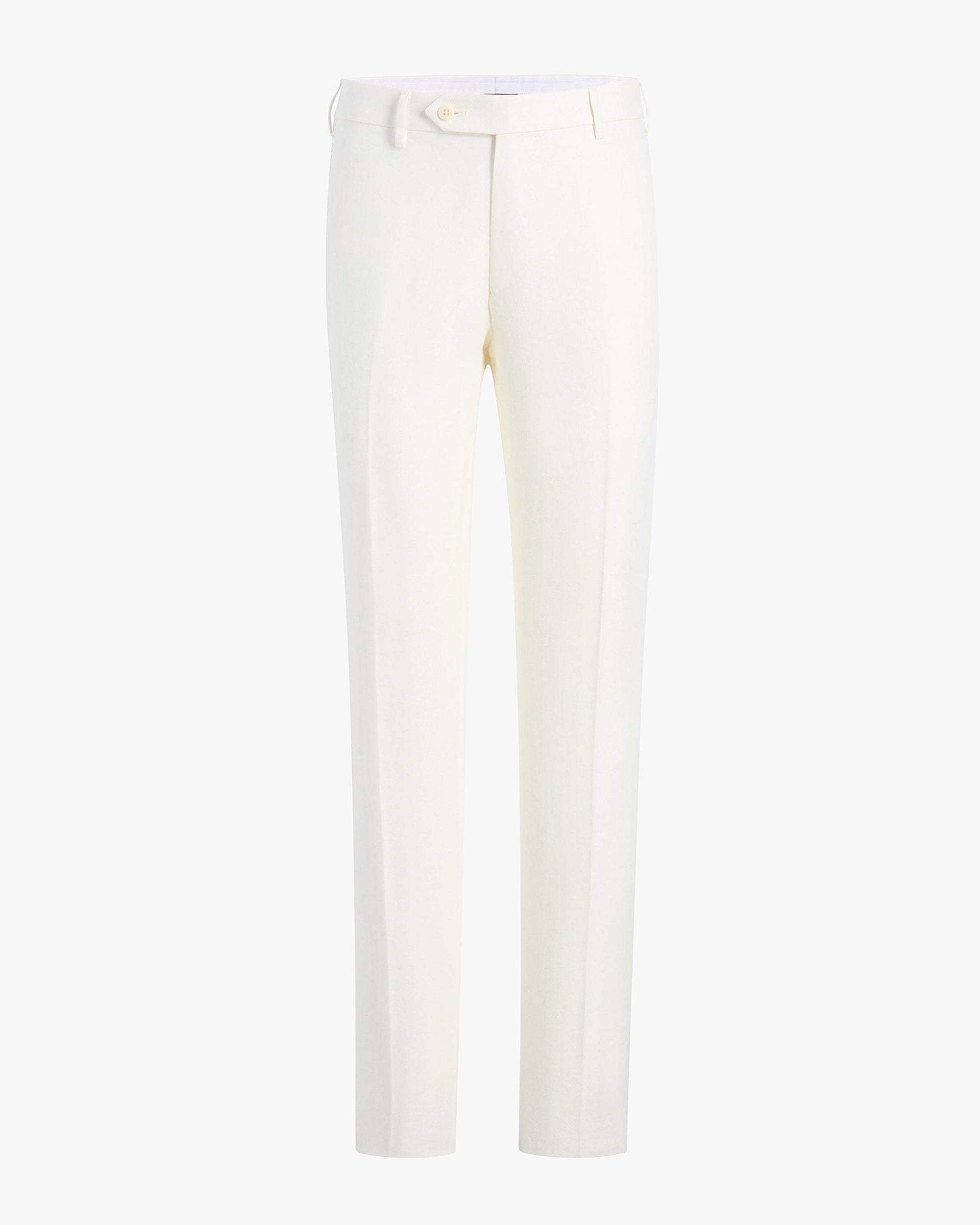 Parker Subalpino Italian Linen Trouser in Winter White (Modern Straight Fit) by Zanella