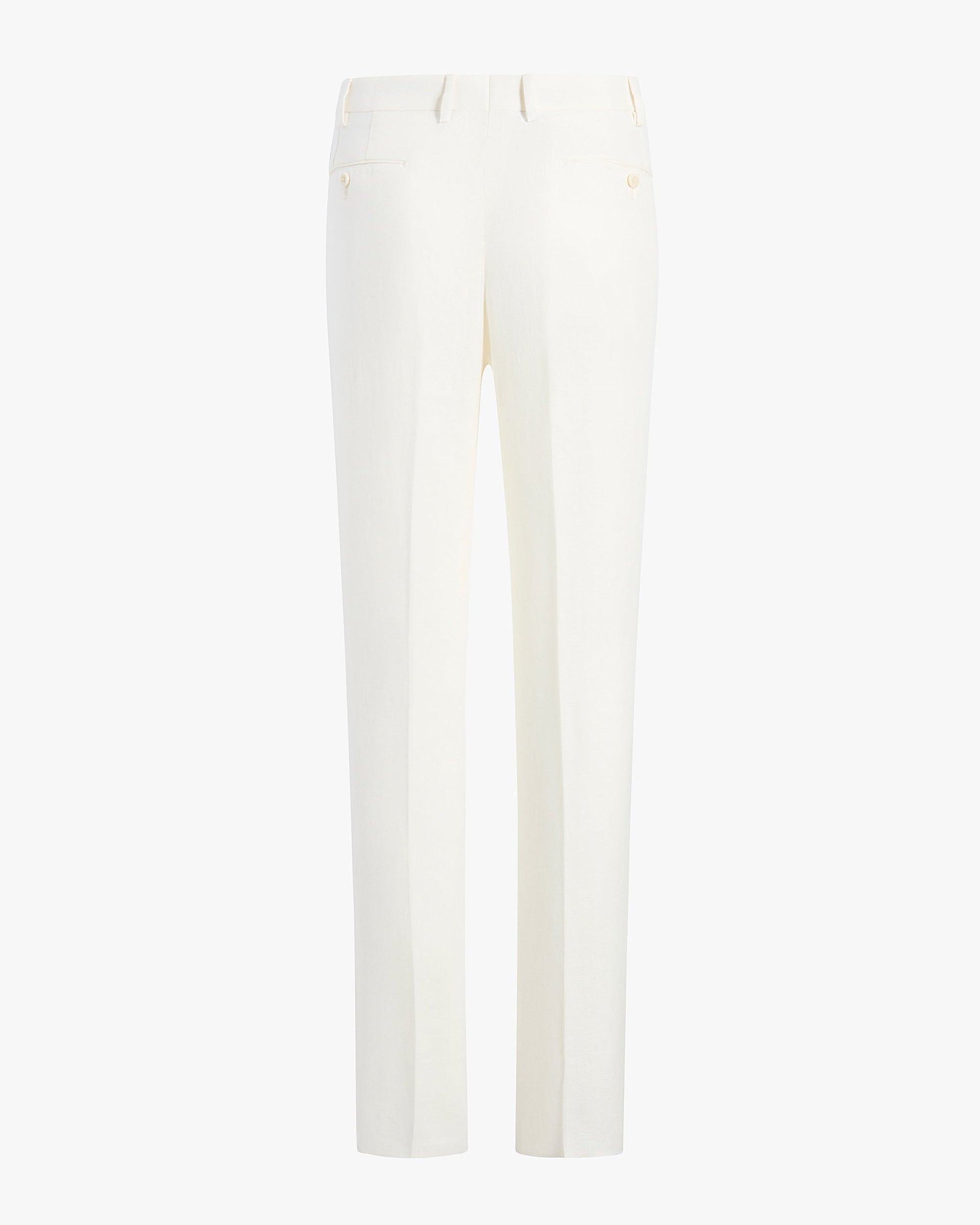 Parker Subalpino Italian Linen Trouser in Winter White (Modern Straight Fit) by Zanella