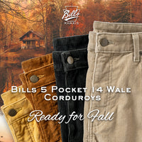 14 Wale Stretch Cord 5 Pocket Classic Fit Model in Khaki (Size 36 x 34) by Bills Khakis