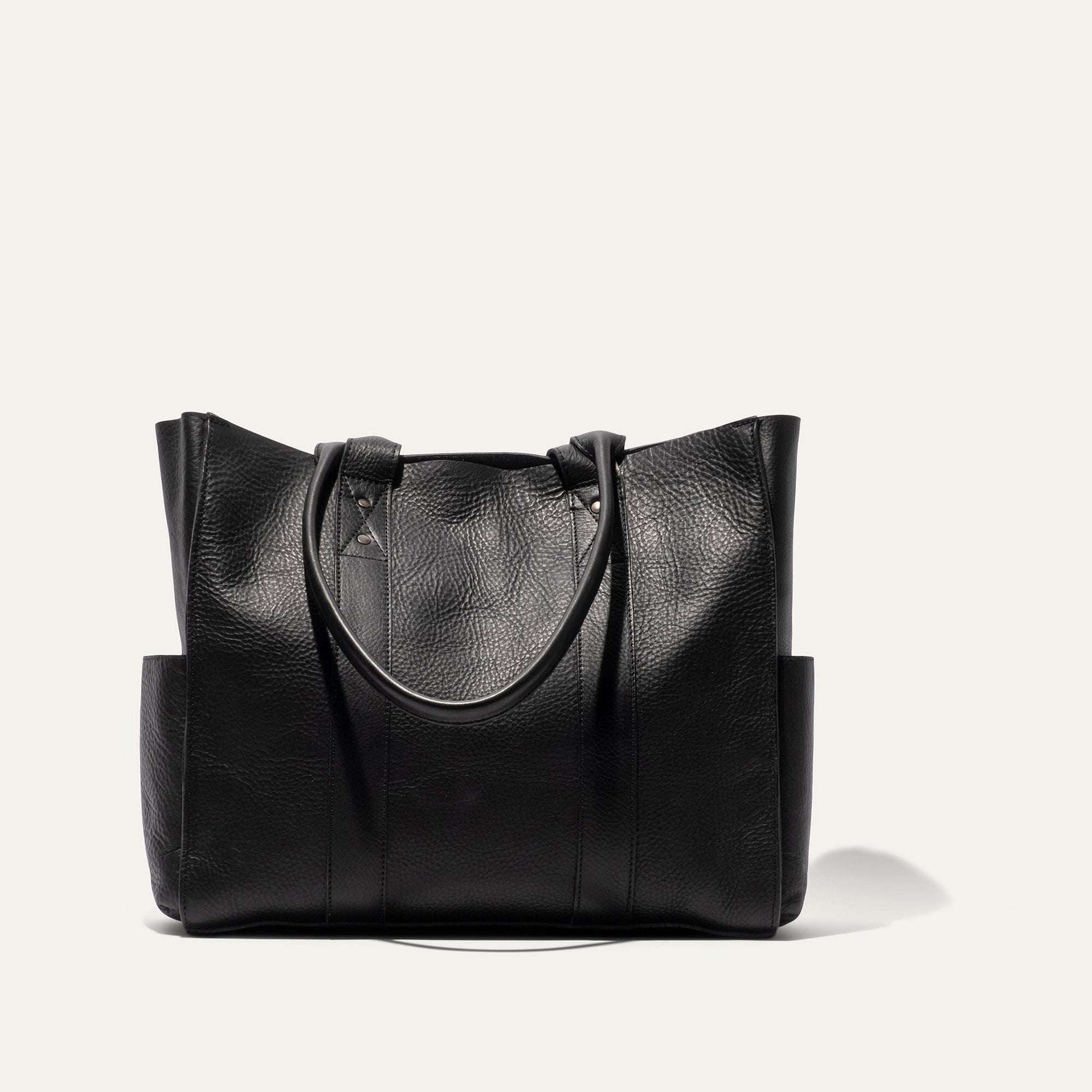All Leather Utility Tote in Black by Will Leather Goods