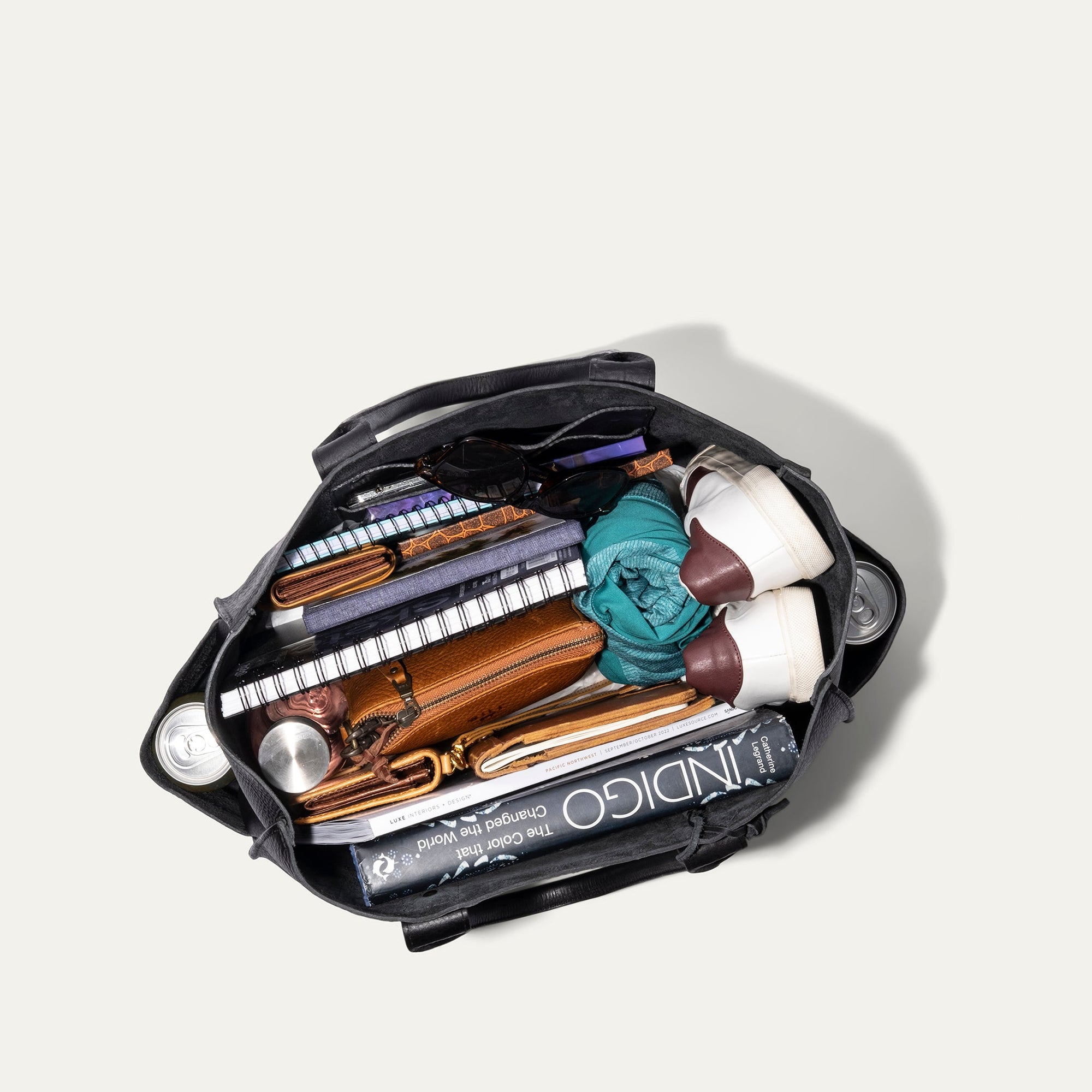 All Leather Utility Tote in Black by Will Leather Goods