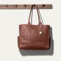 All Leather Utility Tote in Brown by Will Leather Goods