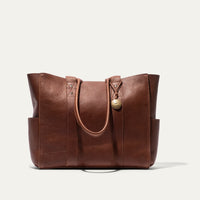 All Leather Utility Tote in Brown by Will Leather Goods