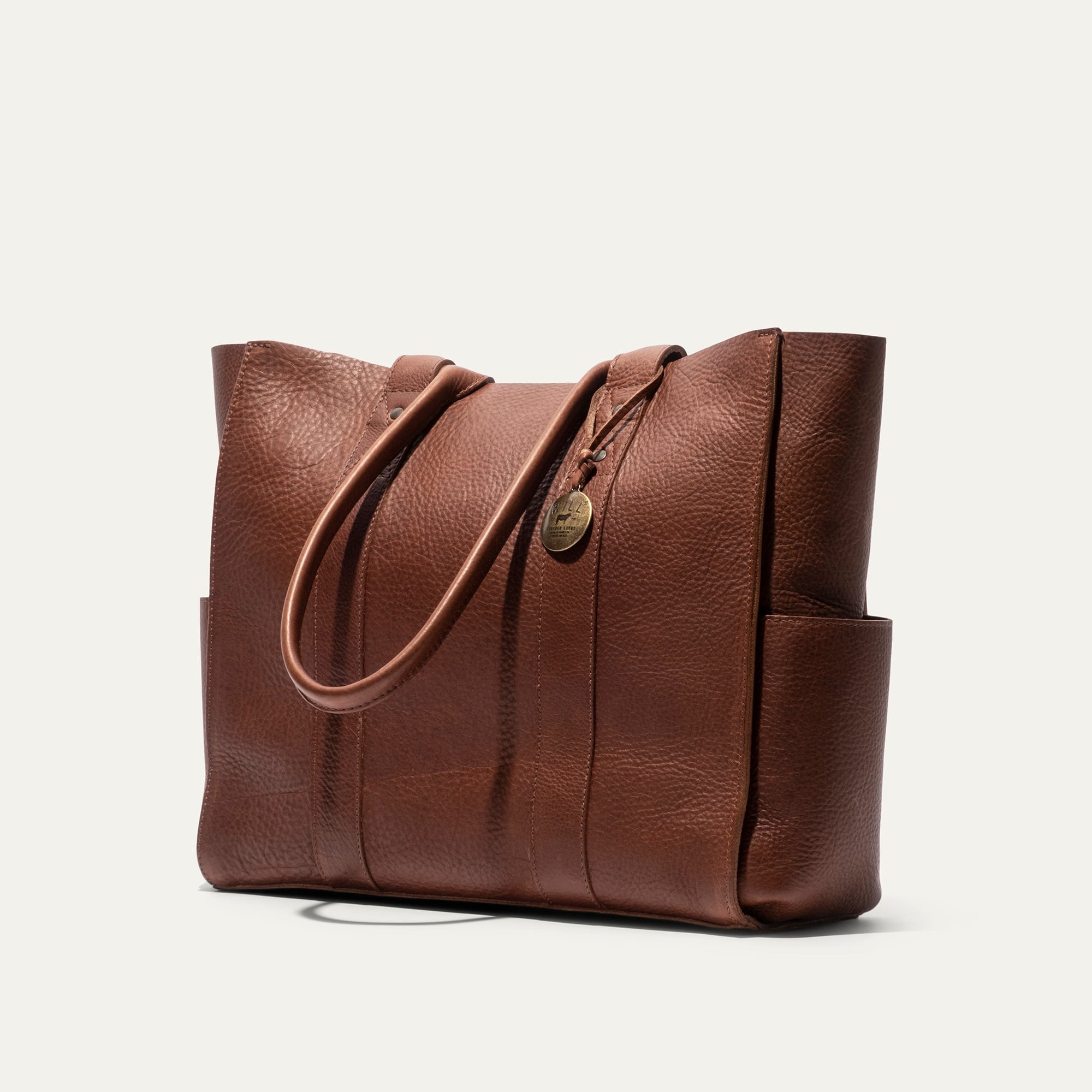 All Leather Utility Tote in Brown by Will Leather Goods
