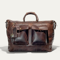Leather Travel Duffle in Brown by Will Leather Goods