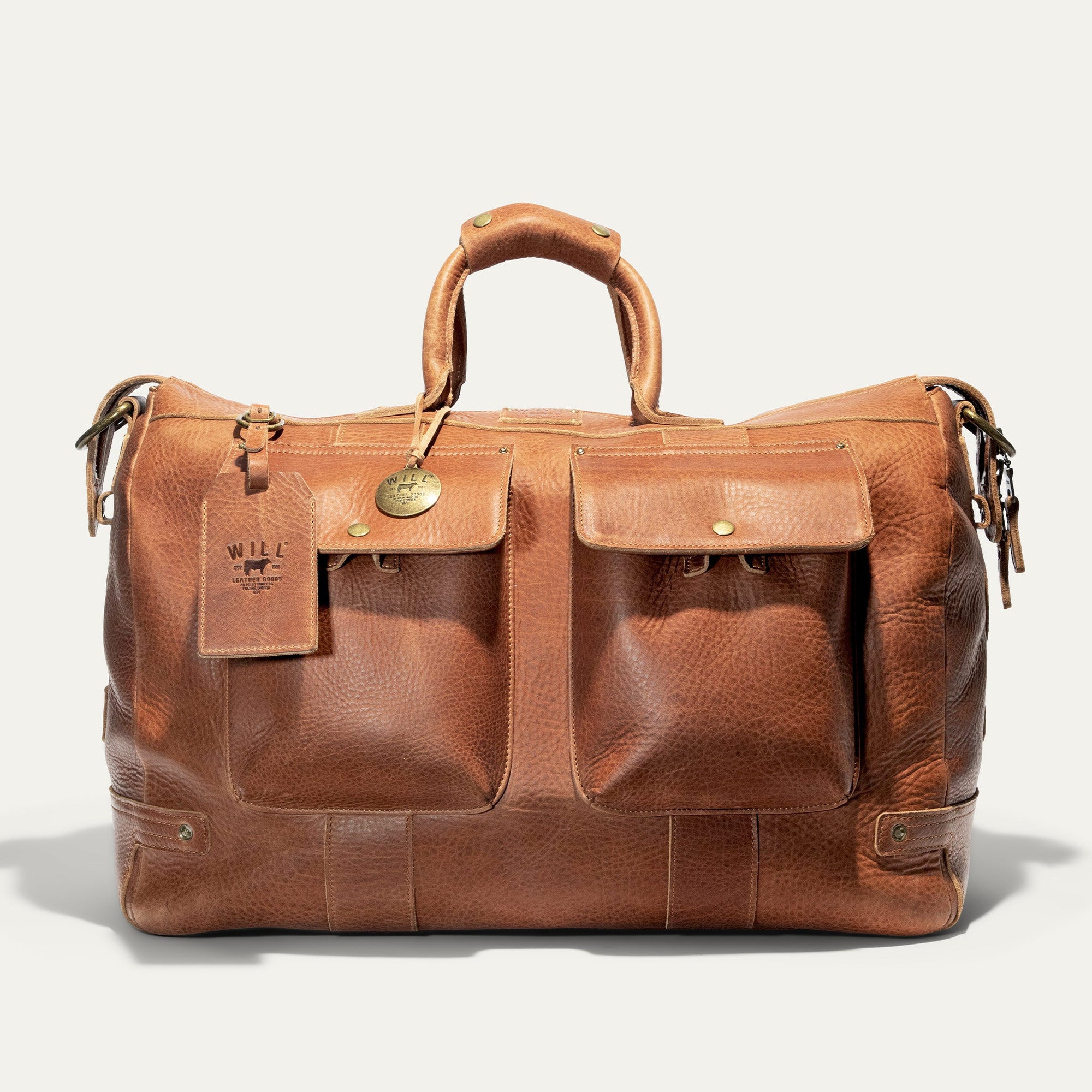 Leather Travel Duffle in Tan by Will Leather Goods