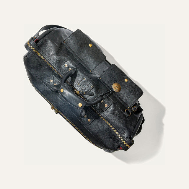Leather Travel Duffle in Black by Will Leather Goods