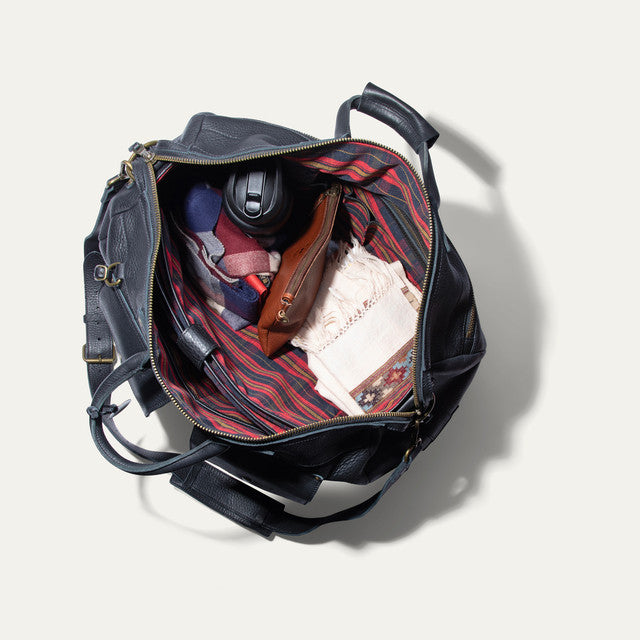 Leather Travel Duffle in Black by Will Leather Goods