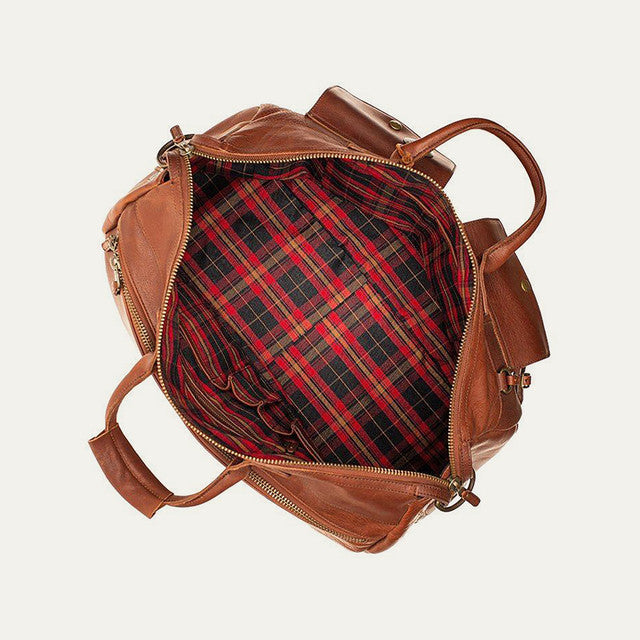 Leather Travel Duffle in Cognac by Will Leather Goods