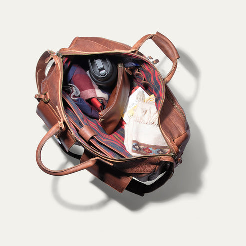 Leather Travel Duffle in Cognac by Will Leather Goods
