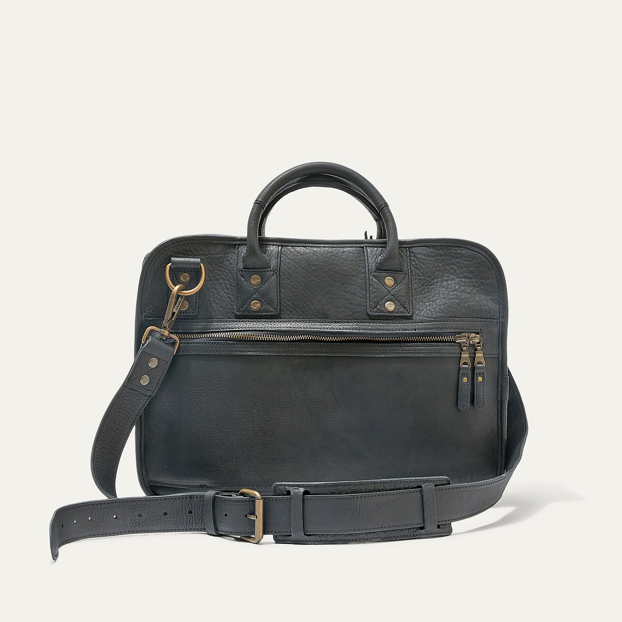 Hank Leather Satchel in Black by Will Leather Goods
