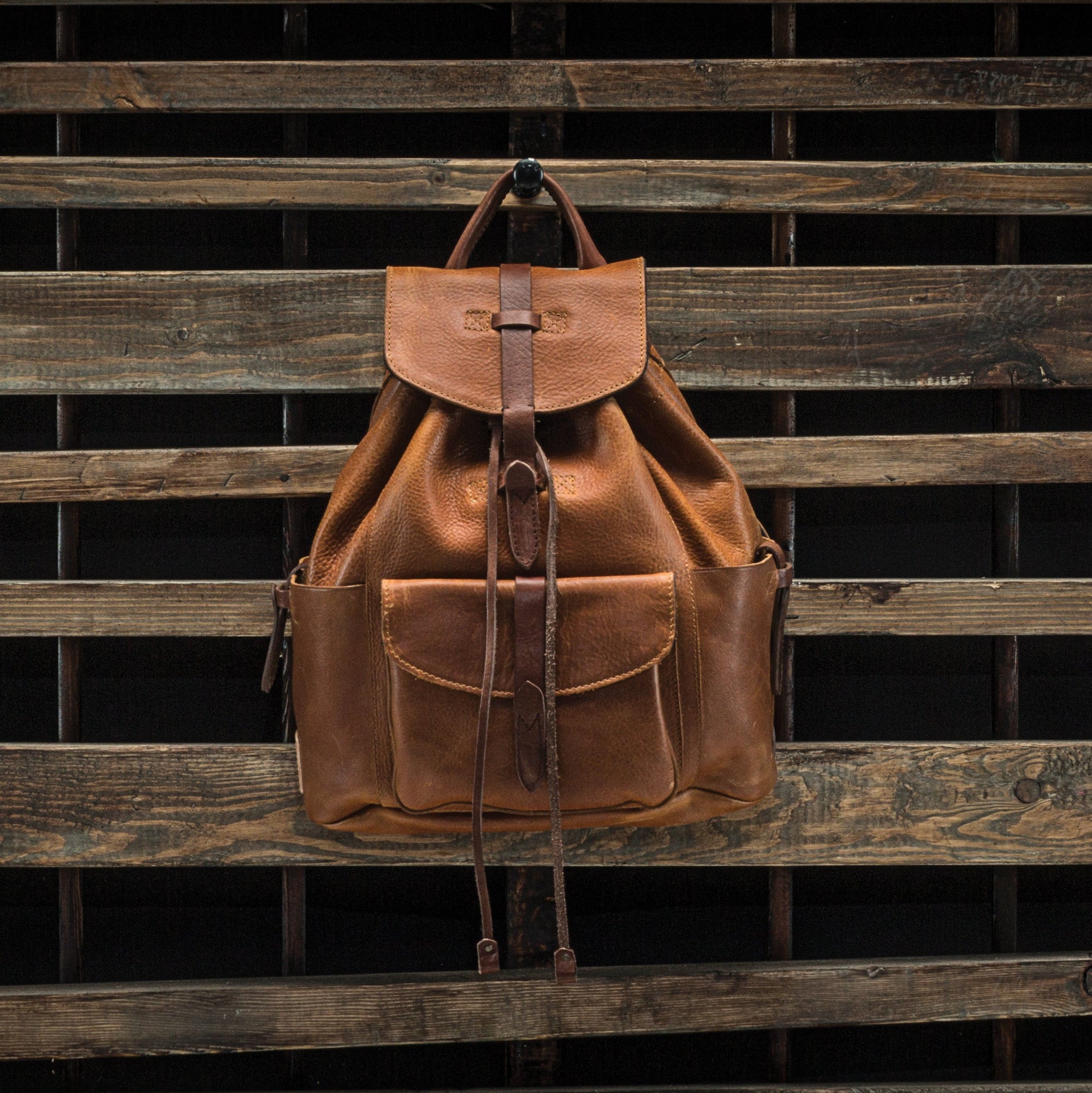 Rainier Leather Backpack in Brown by Will Leather Goods