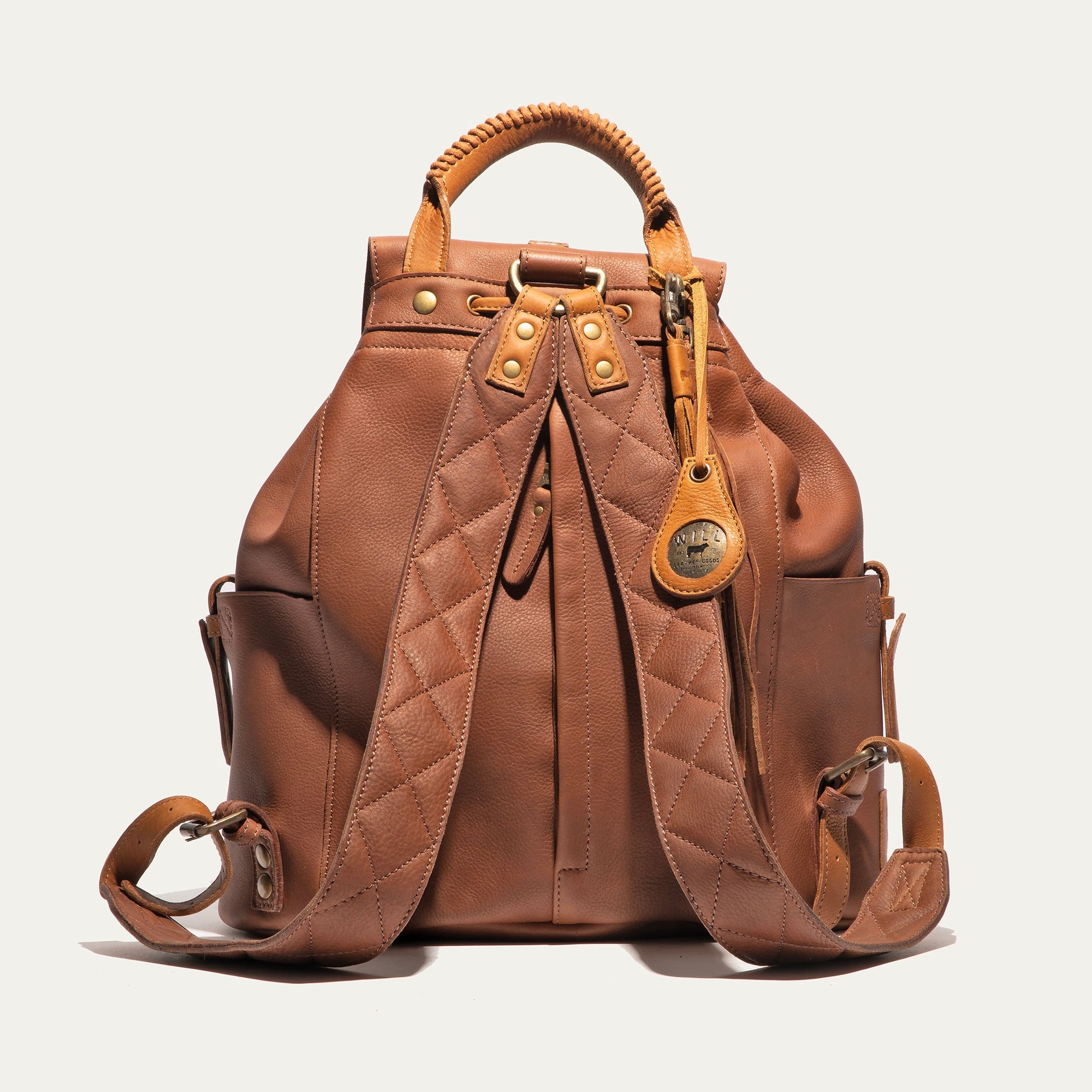 Rainier Leather Backpack in Cognac/Tan by Will Leather Goods