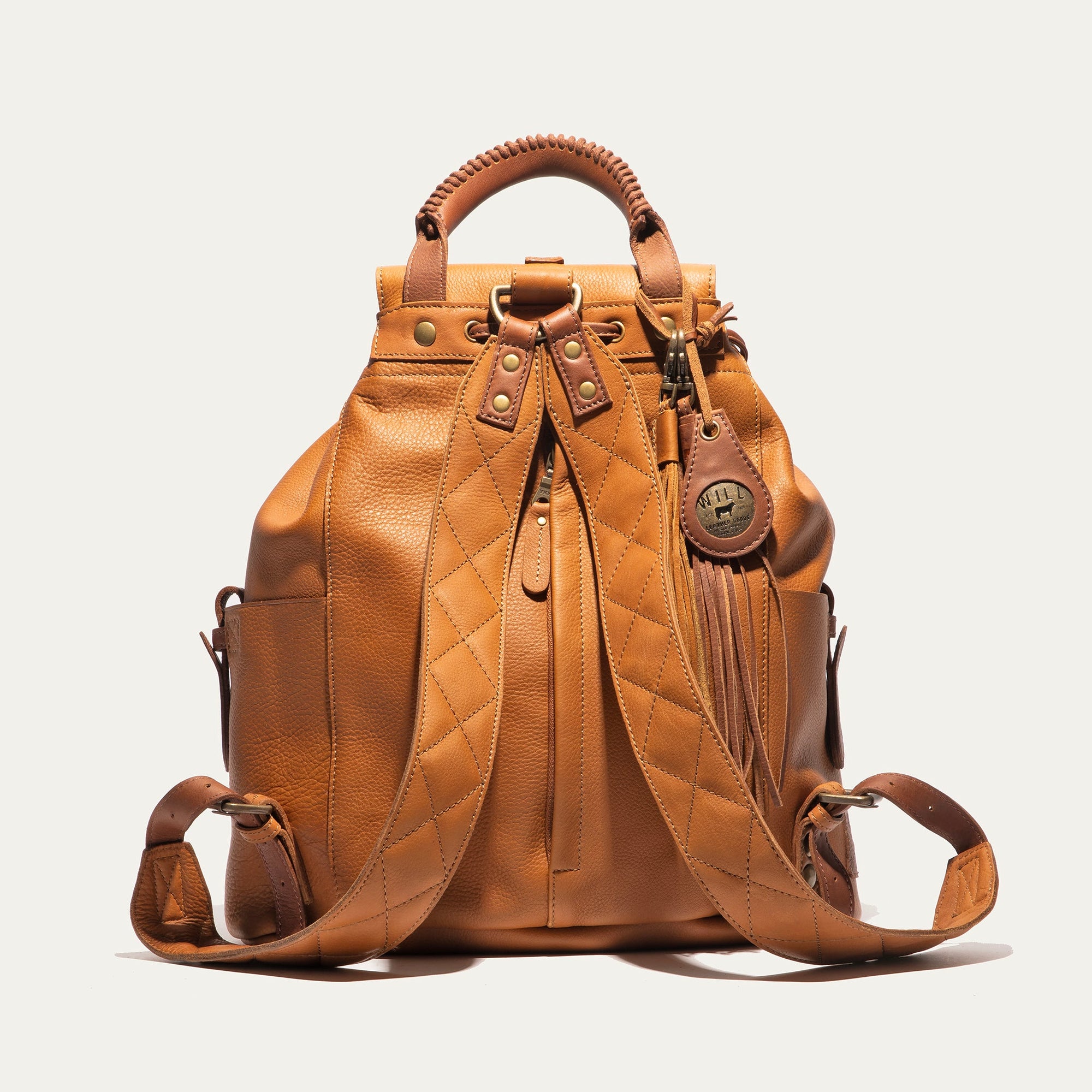 Rainier Leather Backpack in Tan/Cognac by Will Leather Goods