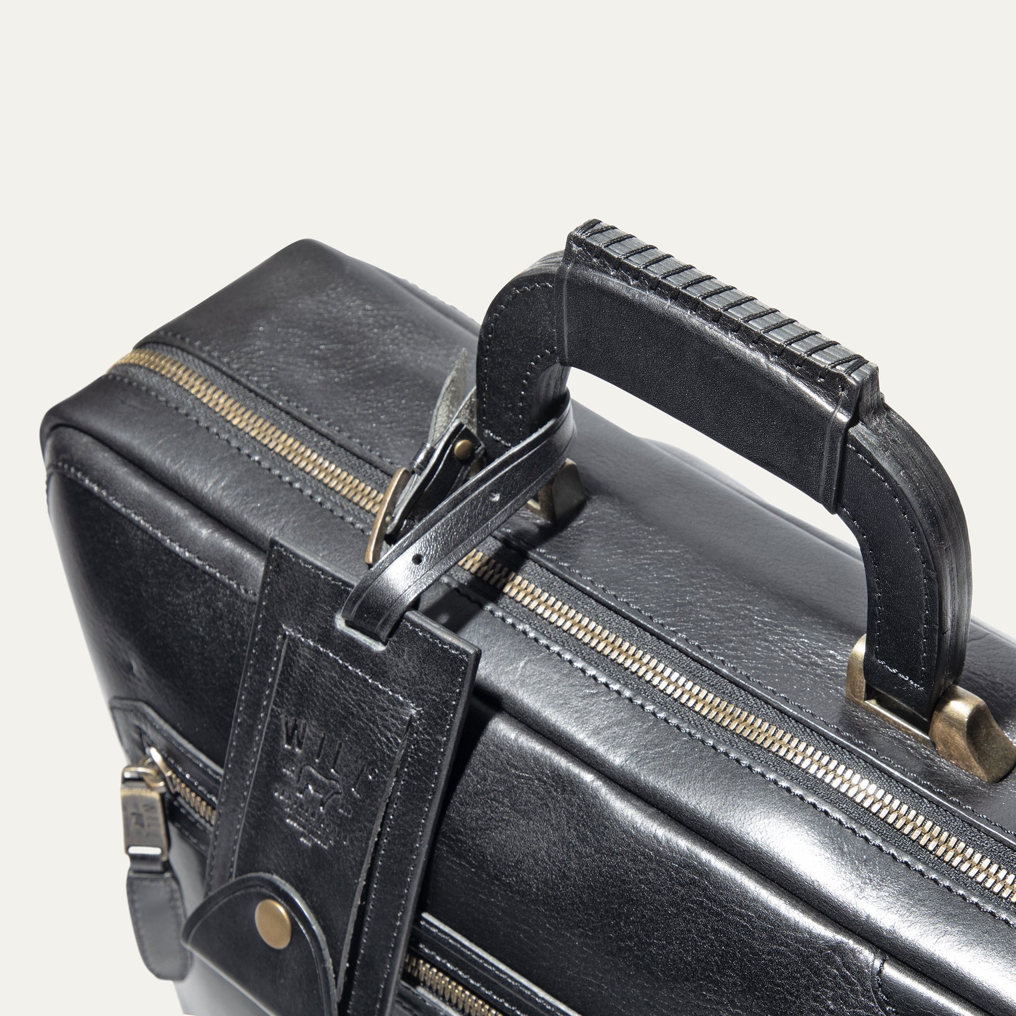 The Continental Briefcase (The William Collection) in Black by Will Leather Goods